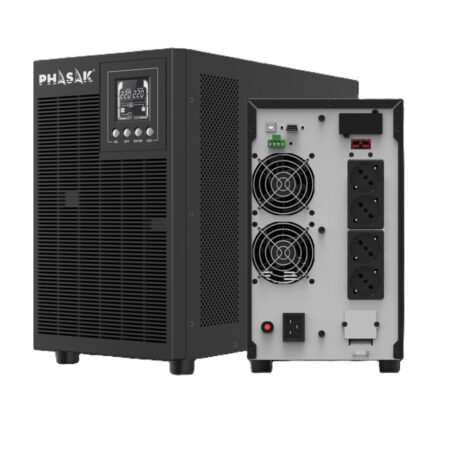 UPS Phasak Online 3000VA LCD, RS232-USB+