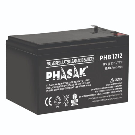 Bateria Phasak Plomo-acido 12V 12Ah
