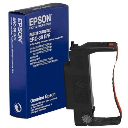 Epson Cinta ERC-38BR Negro, Rojo